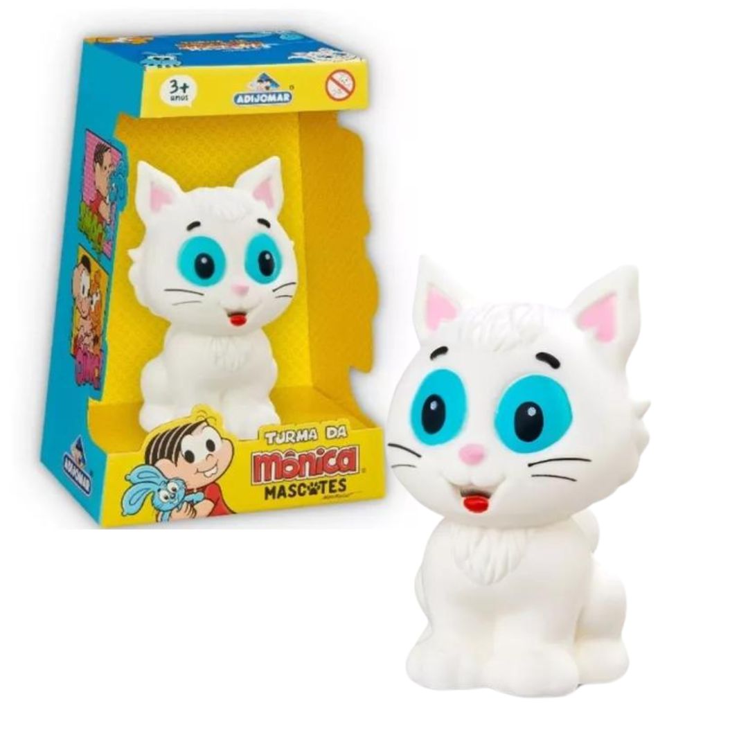 Turma da Mônica Mingau Mascotes Pets Dolls Toys Kids Play Fun Adjomar
