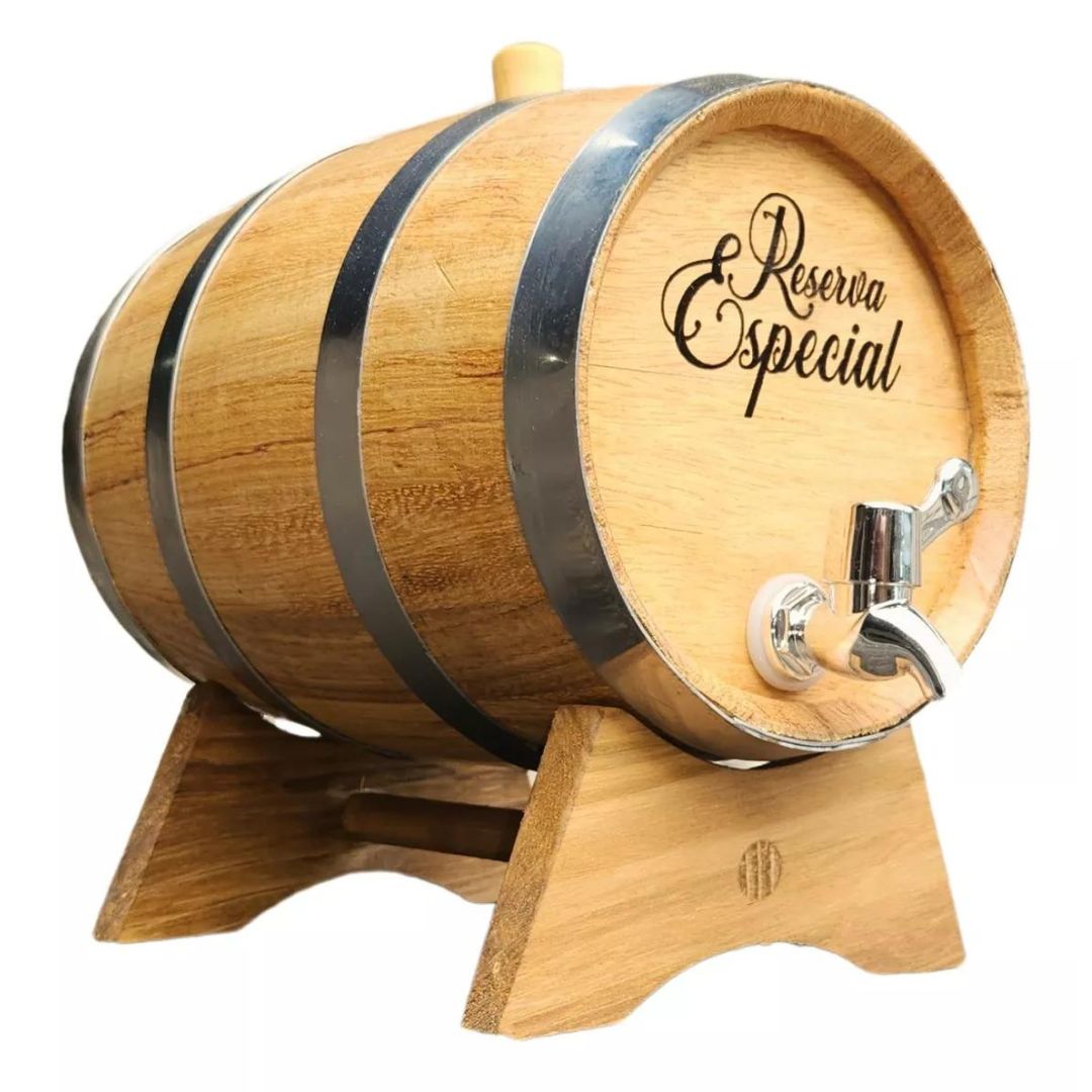 Polished Brushed Umburana Wood Cachaca Distilled Drinks Barrel 3 Liter Capacity