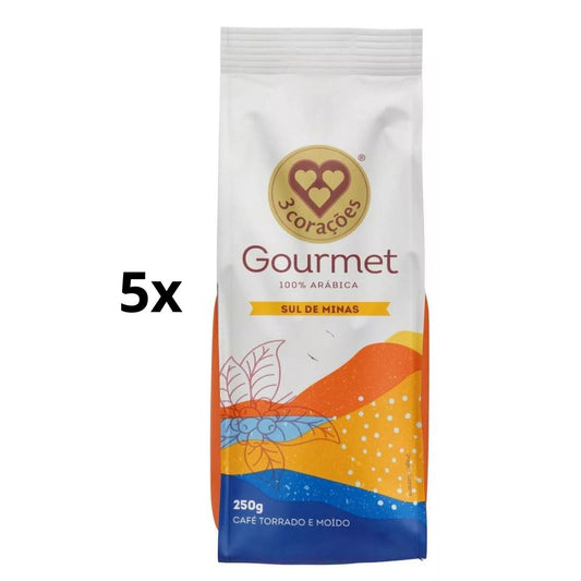 Lot of 5 Gourmet Coffee Sul de Minas Brazilian Drink 250g 3 Corações