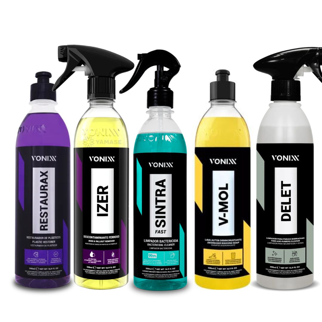 Vonixx Car Vehicle Automotive Maintenance Cleaner Care Kit 5x 500ml