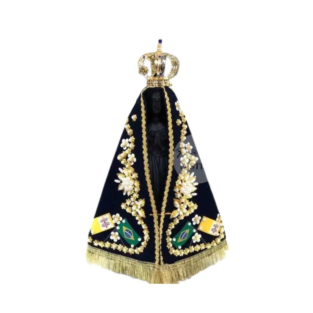 The Keratin Store Collectibles Brazilian Nossa Senhora Aparecida Resin Image Our Lady of Aparecida 25cm
